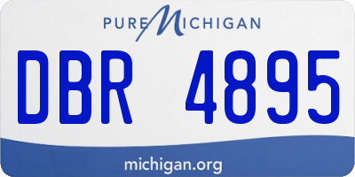 MI license plate DBR4895