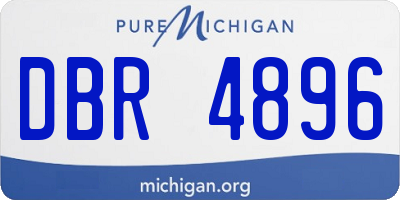 MI license plate DBR4896