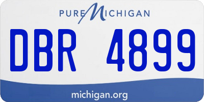 MI license plate DBR4899
