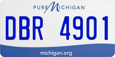 MI license plate DBR4901