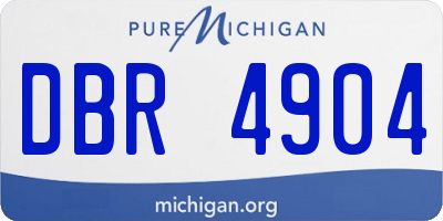 MI license plate DBR4904