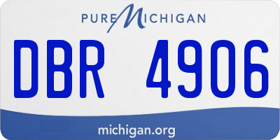 MI license plate DBR4906