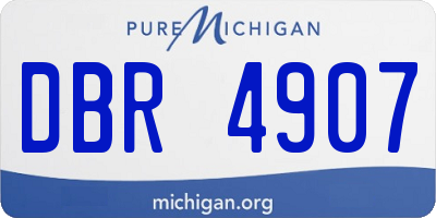 MI license plate DBR4907