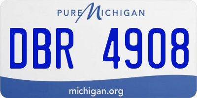 MI license plate DBR4908
