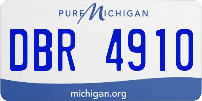 MI license plate DBR4910
