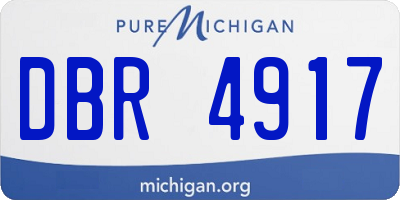 MI license plate DBR4917