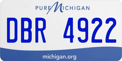 MI license plate DBR4922