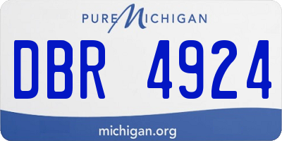 MI license plate DBR4924