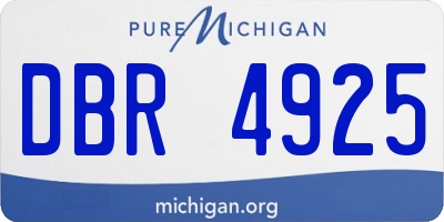 MI license plate DBR4925