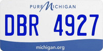 MI license plate DBR4927