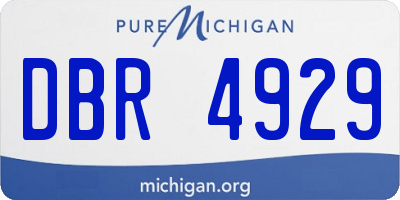 MI license plate DBR4929