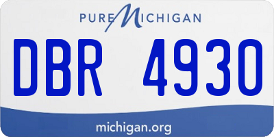 MI license plate DBR4930