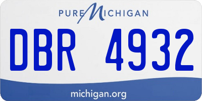 MI license plate DBR4932
