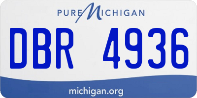 MI license plate DBR4936