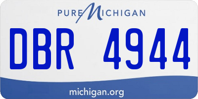 MI license plate DBR4944