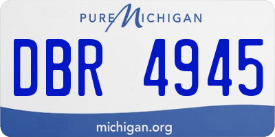 MI license plate DBR4945