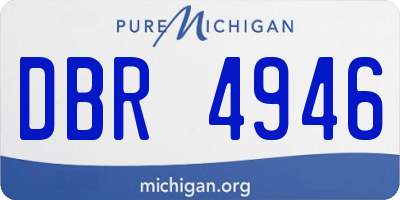 MI license plate DBR4946