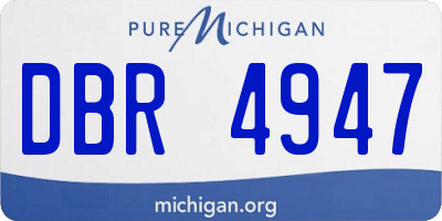 MI license plate DBR4947