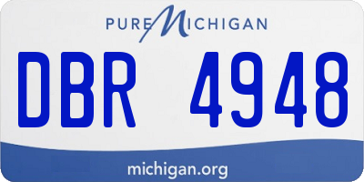 MI license plate DBR4948