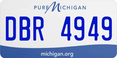 MI license plate DBR4949