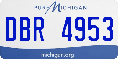MI license plate DBR4953