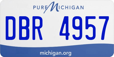 MI license plate DBR4957