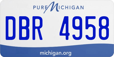 MI license plate DBR4958