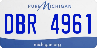 MI license plate DBR4961