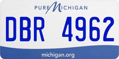 MI license plate DBR4962