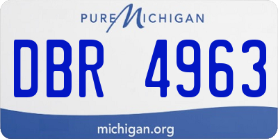 MI license plate DBR4963