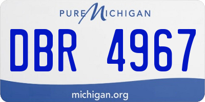 MI license plate DBR4967
