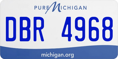 MI license plate DBR4968