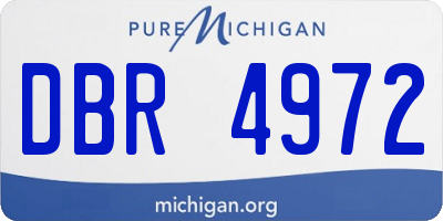 MI license plate DBR4972