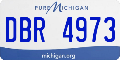 MI license plate DBR4973