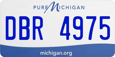 MI license plate DBR4975