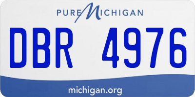 MI license plate DBR4976