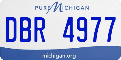 MI license plate DBR4977