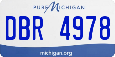 MI license plate DBR4978