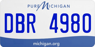 MI license plate DBR4980
