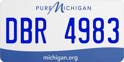 MI license plate DBR4983