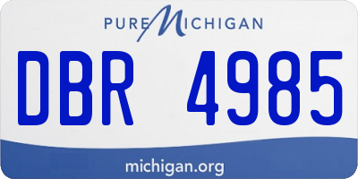 MI license plate DBR4985