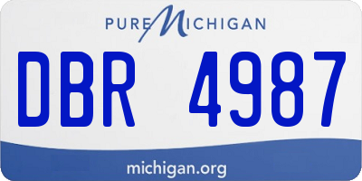 MI license plate DBR4987