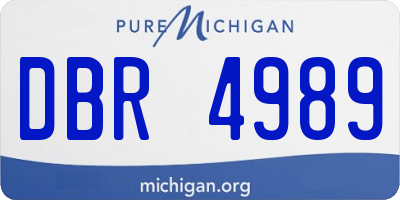 MI license plate DBR4989