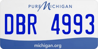 MI license plate DBR4993