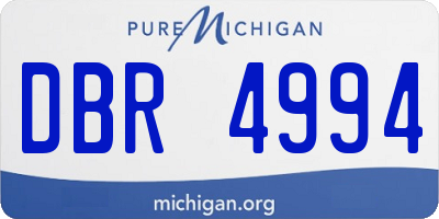 MI license plate DBR4994