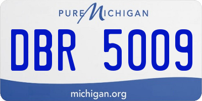 MI license plate DBR5009