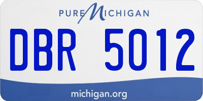 MI license plate DBR5012