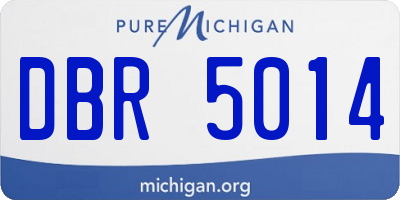 MI license plate DBR5014