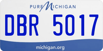 MI license plate DBR5017