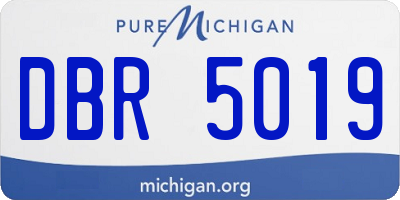 MI license plate DBR5019